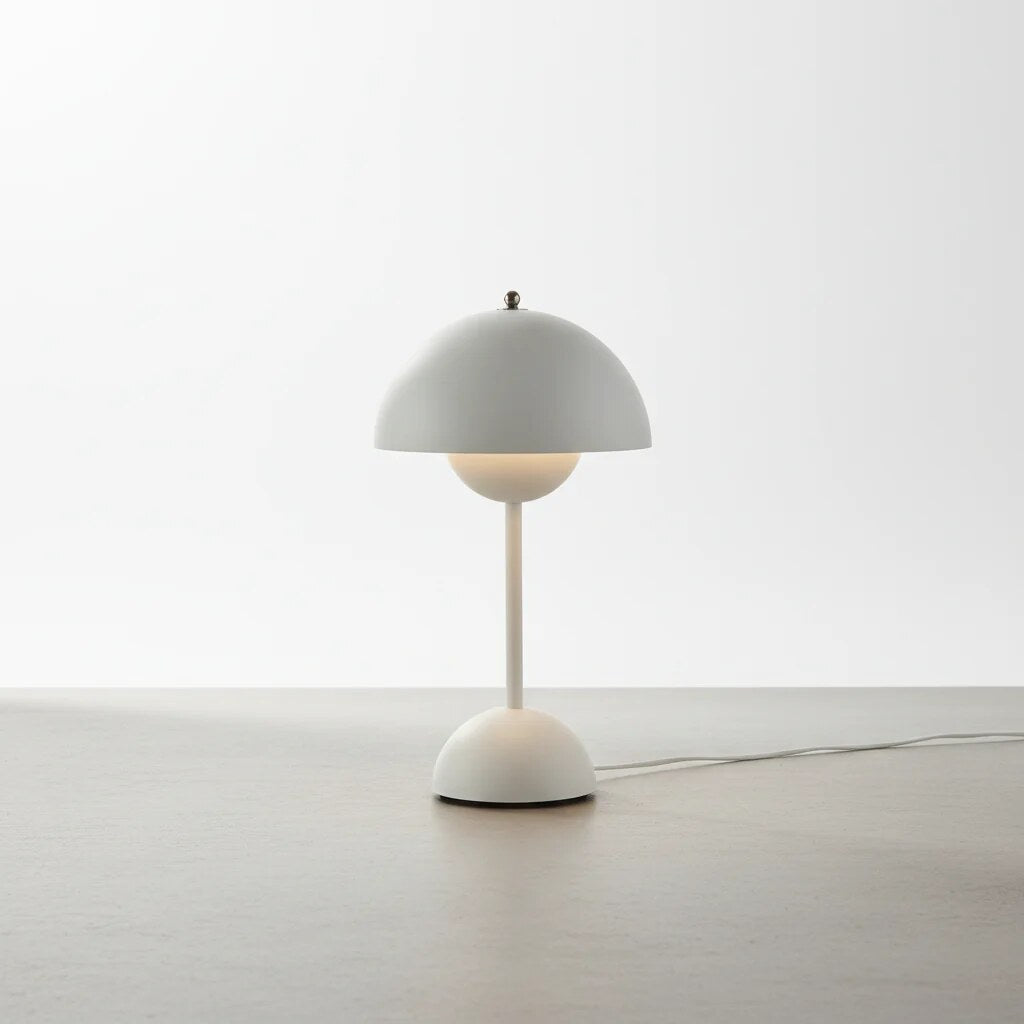 Kabellose Tischleuchte – dimmbar, Halbkugel-Design