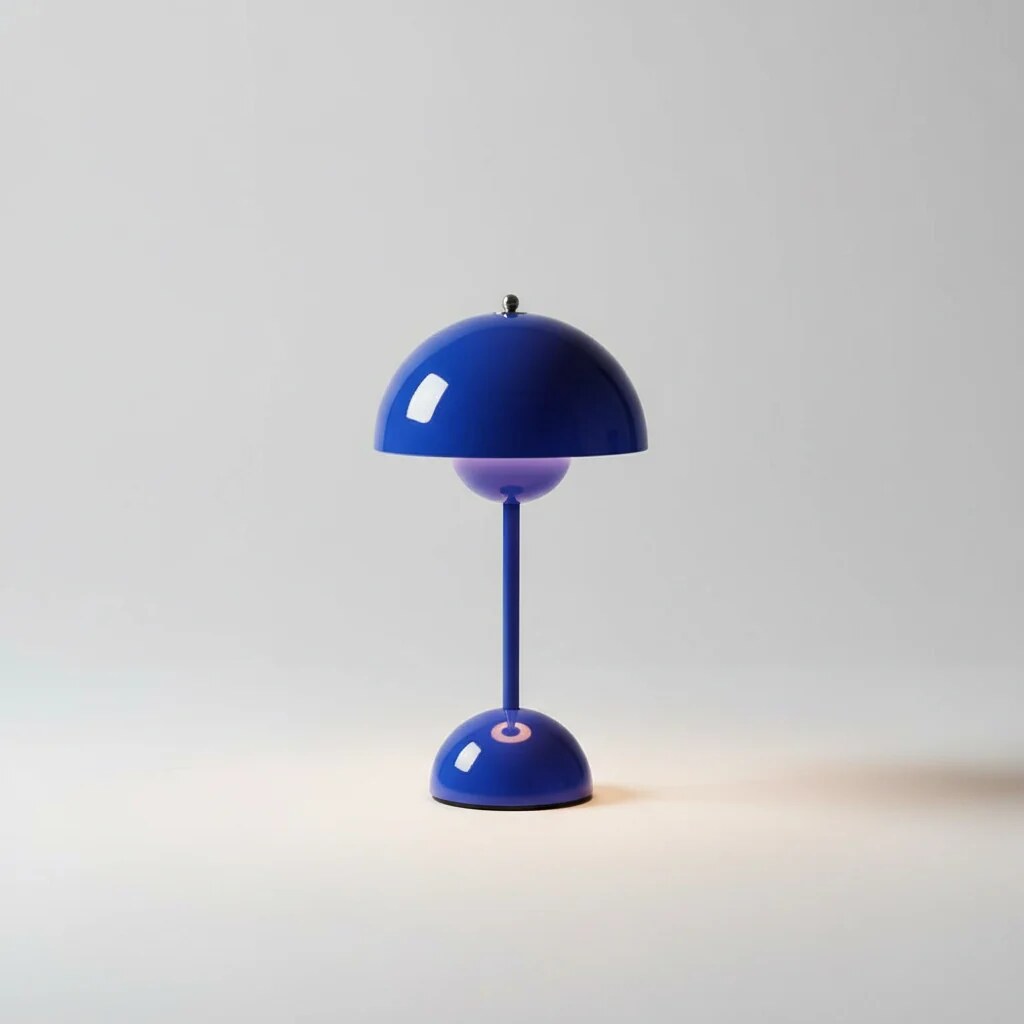 Kabellose Tischleuchte – dimmbar, Halbkugel-Design