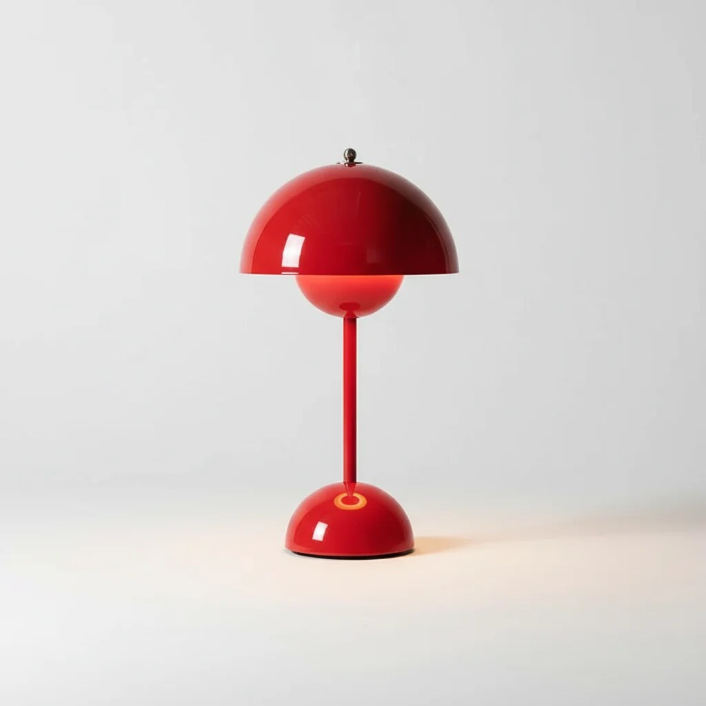 Kabellose Tischleuchte – dimmbar, Halbkugel-Design