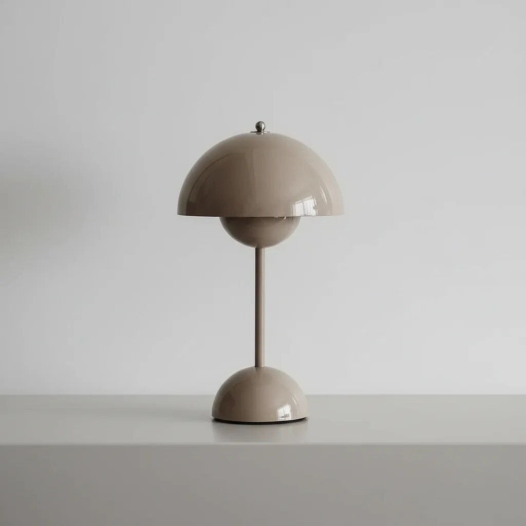 Kabellose Tischleuchte – dimmbar, Halbkugel-Design