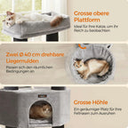 Kratzbaum für grosse Katzen – Höhle, Wärmefunktion