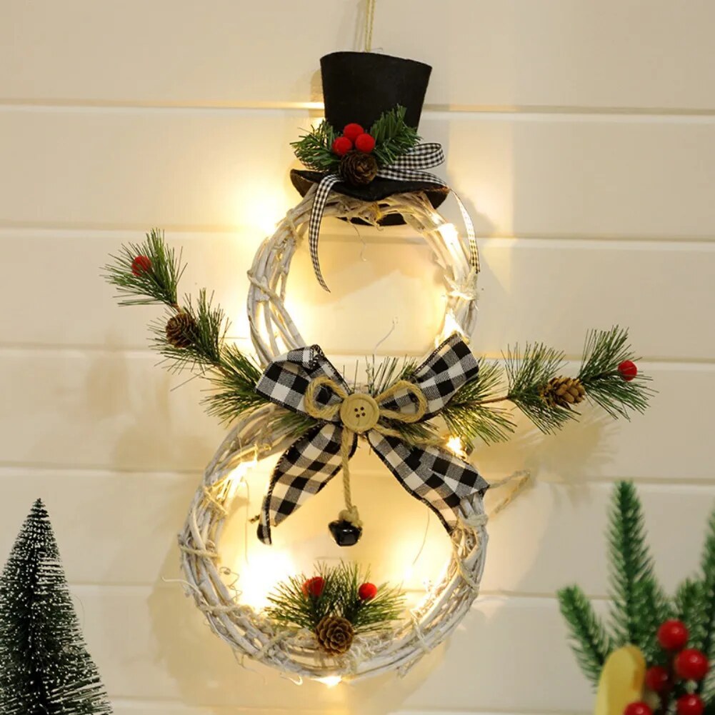 LED-Weihnachtskranz – festlich, batteriebetrieben