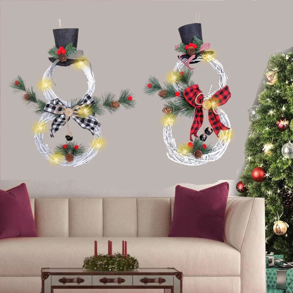 LED-Weihnachtskranz – festlich, batteriebetrieben