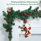 LED-Weihnachtskranz – festlich, batteriebetrieben