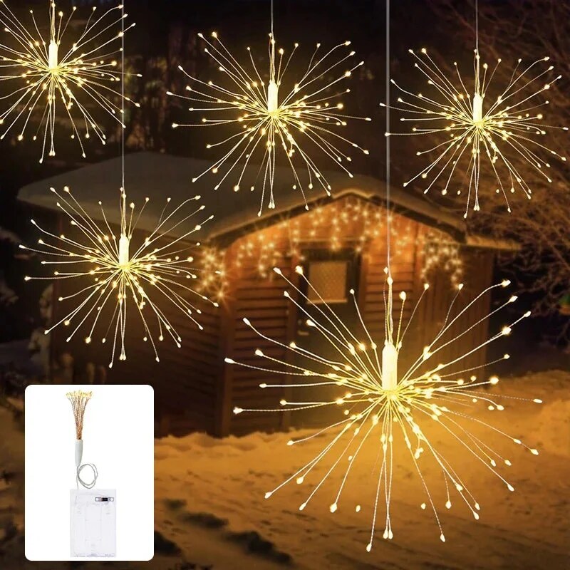 Lichterdraht Sterne – Warmweiss, batteriebetrieben – Bild 3