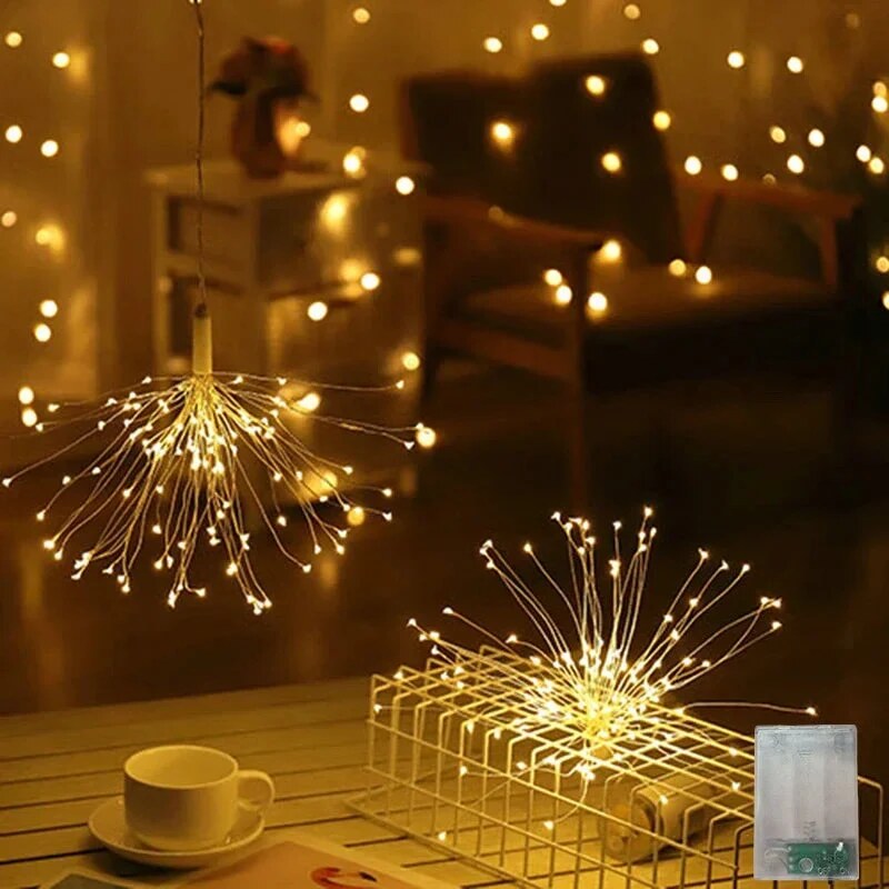 Lichterdraht Sterne – Warmweiss, batteriebetrieben – Bild 7