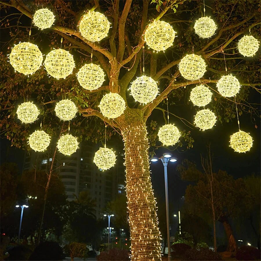 Lichtergirlande Rattan – wetterfest, Aussenbereich – Bild 1