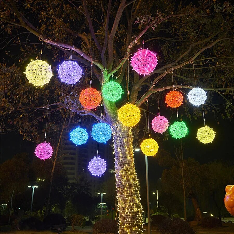 Lichtergirlande Rattan – wetterfest, Aussenbereich – Bild 2