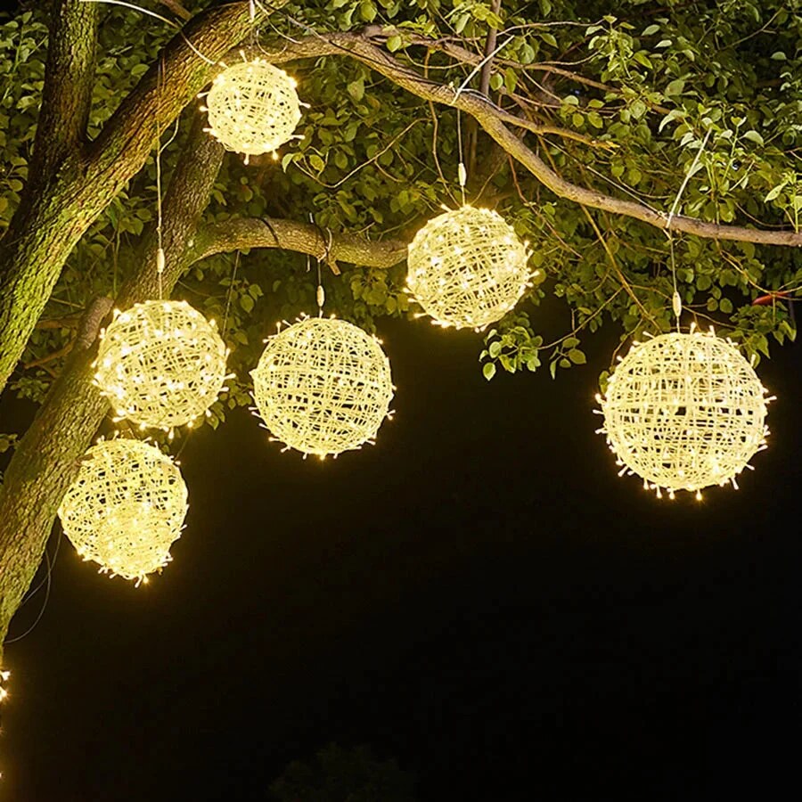 Lichtergirlande Rattan – wetterfest, Aussenbereich – Bild 3