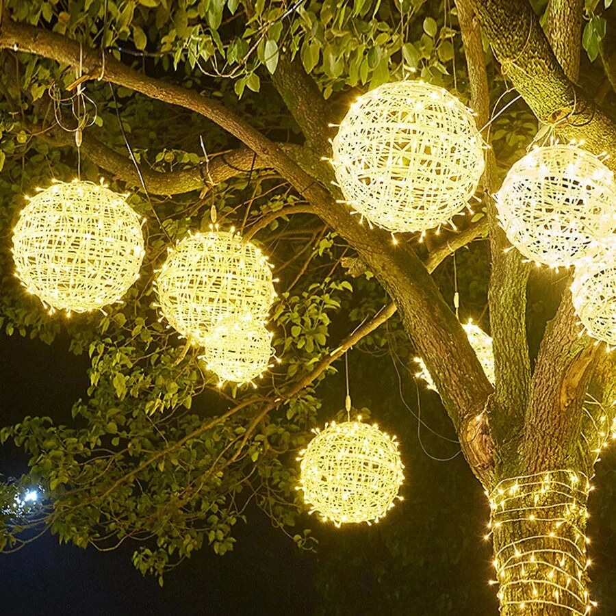 Lichtergirlande Rattan – wetterfest, Aussenbereich – Bild 4