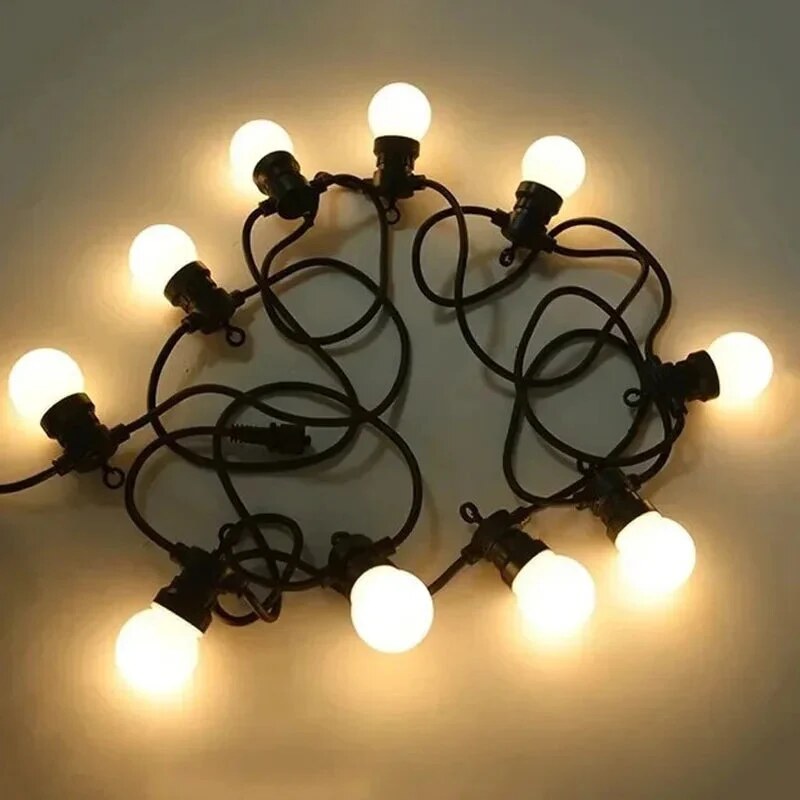 Lichterkette Garten – LED-Birnen, ganzjährig wasserdicht – Bild 1