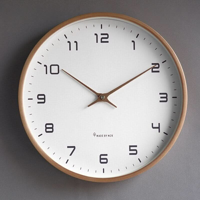 Wanduhr – Skandinavisch, Holz, lautlose Bewegung