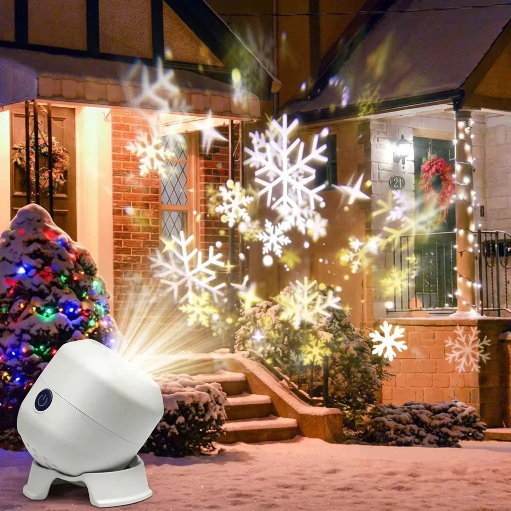Weihnachtsbeleuchtung – Lichtprojektor, drehbar – Bild 1