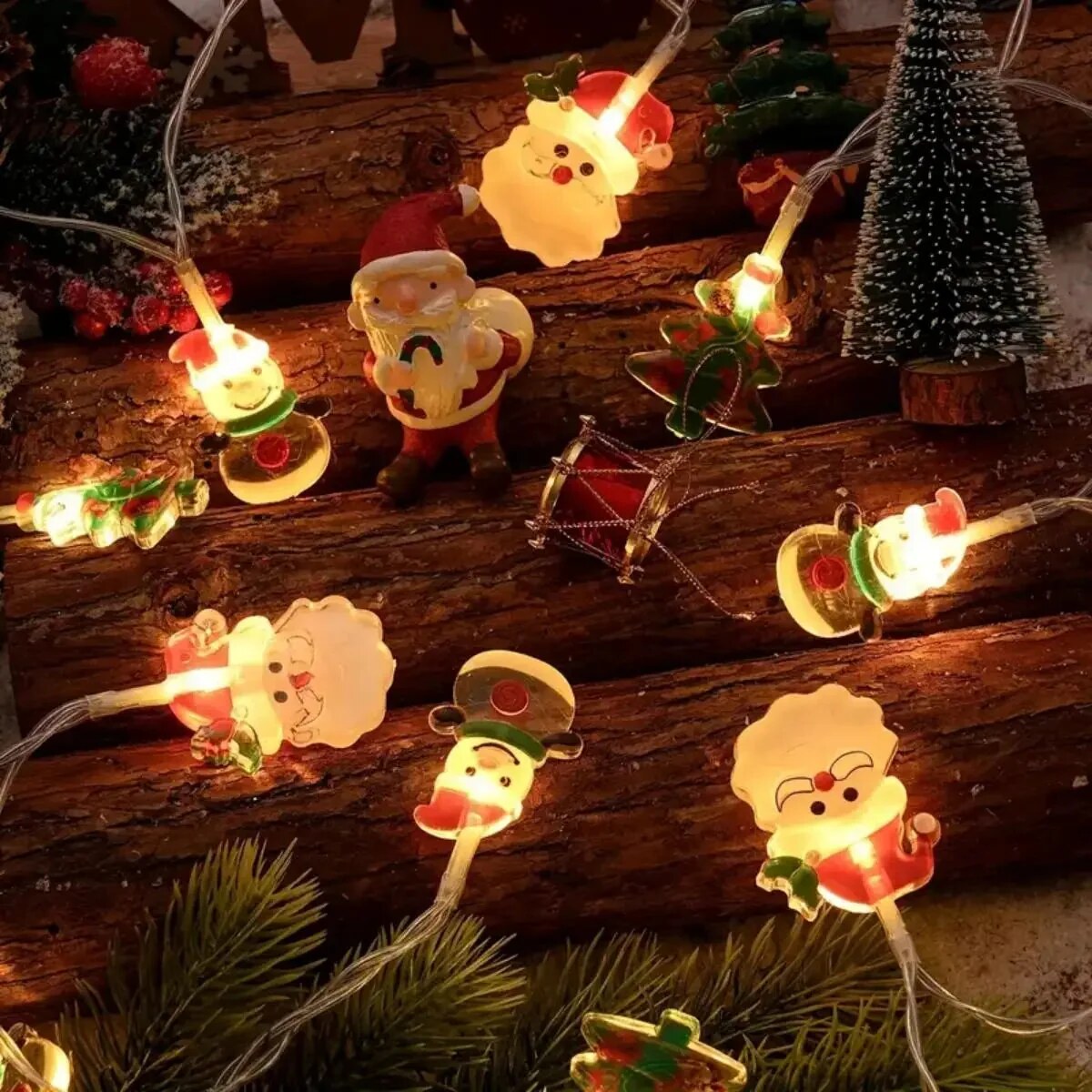 Weihnachtsgirlande – warmweiss, batteriebetrieben – Bild 3