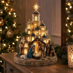 Weihnachtskrippe mit Tischleuchte – Fertig montiert – Bild 3