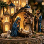 Weihnachtskrippe mit Tischleuchte – Fertig montiert – Bild 4