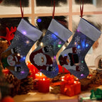 Weihnachtsstrumpf – LED-Licht, Vliesstoff