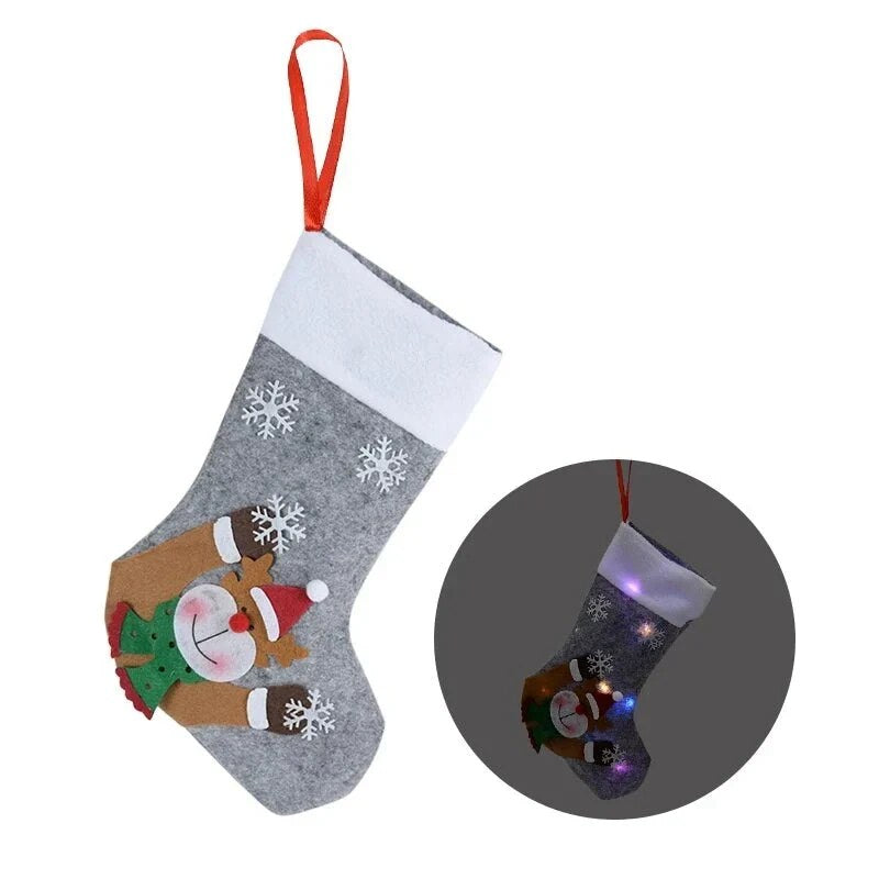 Weihnachtsstrumpf – LED-Licht, Vliesstoff